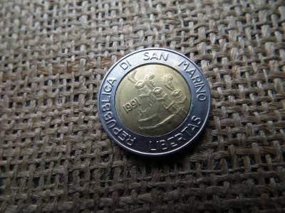 San Marino 500 líra, 1991, vendégszerető föld