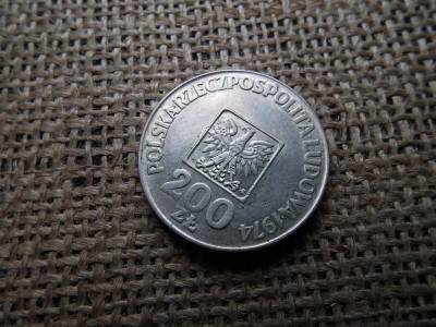 Lengyelország, 200 zlotych, 1974, ezüst