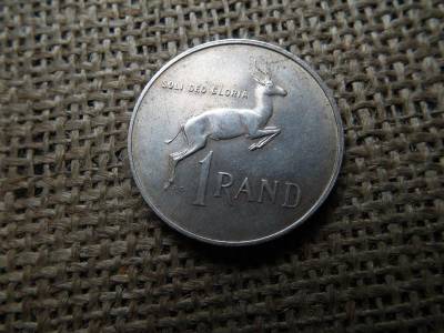 Dél-afrikai 1 rand, 1967, ezüst