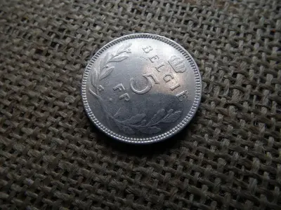 Belgium 5 frank, 1936, fémpénz