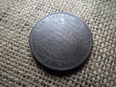 5 Soles, 1792, Francia Forradalom Emlékére