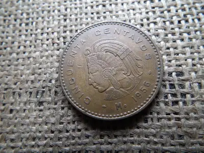 Mexikó 50 centavos, 1956