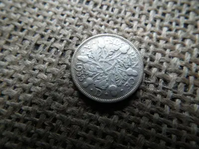 Ezüst 3 pence érme, 1933