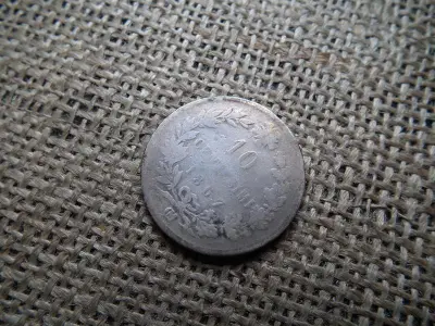 Olaszország, 10 centesimi, 1867, ezüstözött