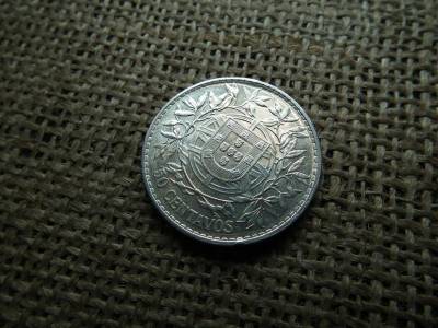 Portugália, 50 centavos, 1916, ezüst