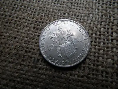 Szlovákia, 10 korona, 1944, Pribina herceg, kereszt nélkül