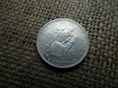 Szlovákia, 10 korona, 1944, Pribina herceg, kereszt nélkül
