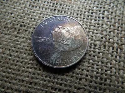Csehszlovákia, 100 korona, 1949, ezüst, Josef V. Sztálin