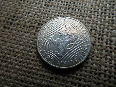 Csehszlovákia, 100 korona, 1949, ezüst, Josef V. Sztálin