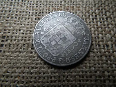 Portugália, 400 reis, 1800, Cruzado Novo - João Prince Regent