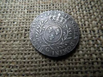 Franciaország, ezüst 1/2 ecu, 1732 G, Louis XV