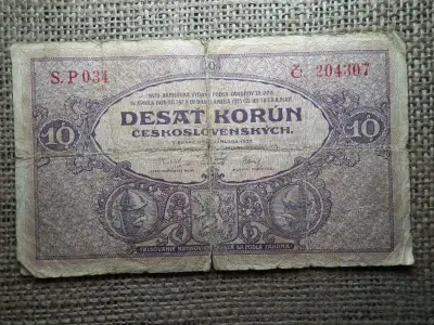 Csehszlovákia 10 korona, 1927, korun