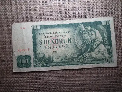 Csehszlovákia 100 korona, 1961, P