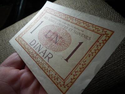Jugoszlávia 1 dinár bankjegy, 1919