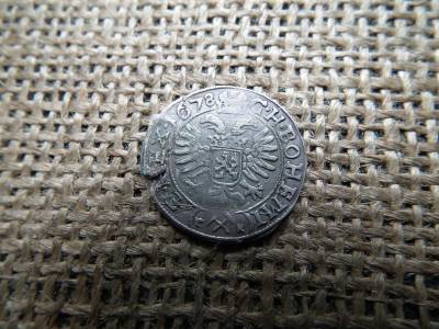 Lipót 3 Krajcár, 1678, CK, Kuttenberg, sérült