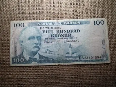 Izland 100 korona bankjegy, 1961, 1965-1980
