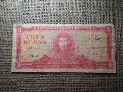 Kuba 3 pesos bankjegy, 1983, Ernesto Che Guevara