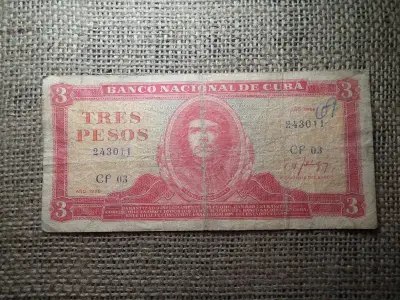 Kuba 3 pesos, 1986, Ernesto Guevara