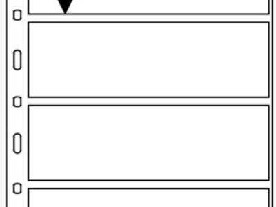 Bankjegytartó , 4 helyes , 10 lapos csomag , Berakólap bankjegyhez , átlátszó , bankjegy tartó lap , Ár / csomag