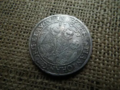 Szász ezüst 1 tallér, 1595, Christian II, John-George és Augustus