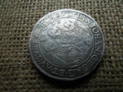 Szász ezüst 1 tallér, 1595, Christian II, John-George és Augustus