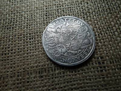 Szász ezüst 1 tallér, 1595, Christian II, John-George és Augustus