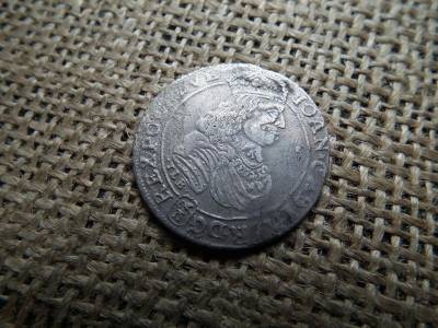 Lengyel 18 groszy érme, 1668, groschen