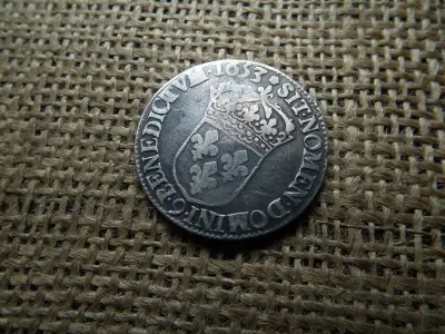 Francia 1/2 ecu, 1653, ezüst