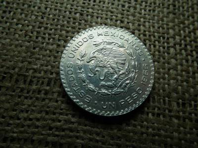 Mexikó, 1 peso, 1966, ezüst