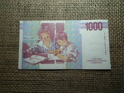 Olaszország 1000 líra bankjegy, 1990