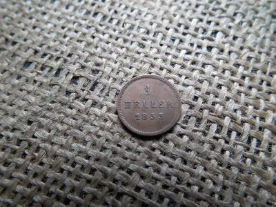Bajor 1 Heller, 1855, Louis I / Maximilian II