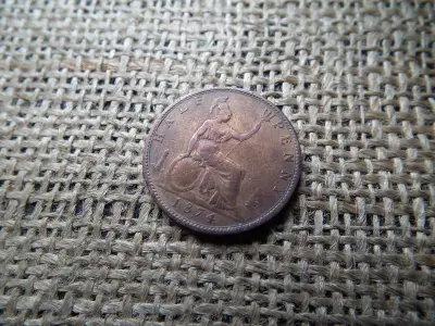 Anglia fél penny, 1874, H jel