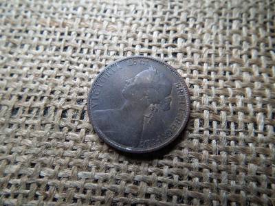 Anglia fél penny, 1874, H jel