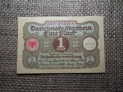 Birodalmi 1 márka bankjegy, 1920, Darlehnskassenschein