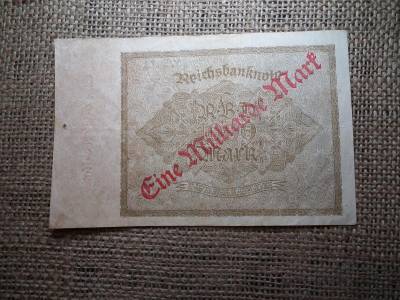 Birodalmi 1000 márka, 1922, 1 milliárd 1923 felülnyomás