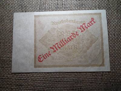 Birodalmi 1000 márka, 1922, 1 milliárd 1923 felülnyomás