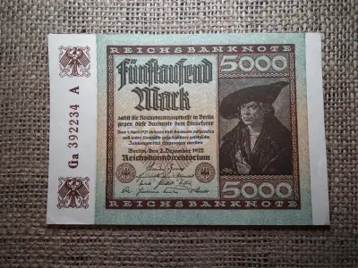 Birodalmi 5000 márka bankjegy, 1922, Reichsbanknote
