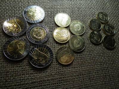Uruguay 3 peso szett, 2015-2024, verdefényes