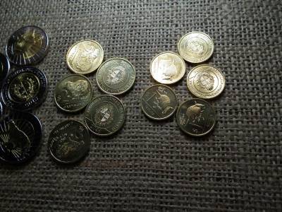 Uruguay 3 peso szett, 2015-2024, verdefényes