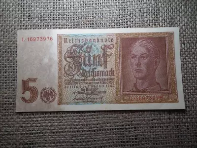 Birodalmi 5 márka, 1942, Reichsbanknote