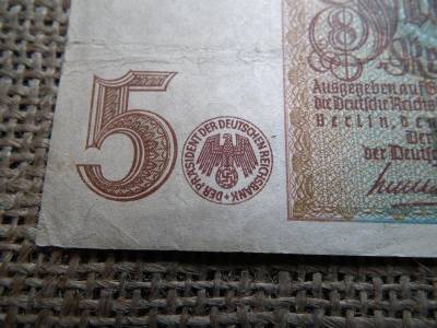 Birodalmi 5 márka, 1942, Reichsbanknote