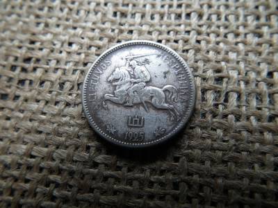 Ezüst 2 Litu 1925 , du litu , Litvánia 