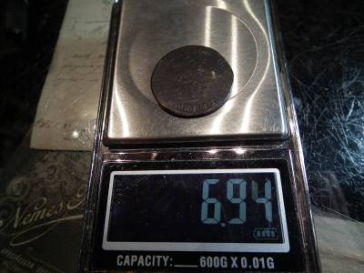 Mexikó 2 Real 1822 Mo Jm , 2 Reales - Agustín I , 6,94g bronz ! R ! Korabeli hamis . nem ezüst ! 