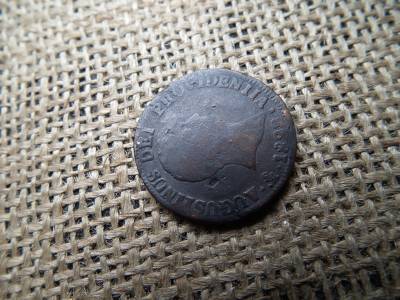 Mexikó 2 Real 1822 Mo Jm , 2 Reales - Agustín I , 6,94g bronz ! R ! Korabeli hamis . nem ezüst ! 