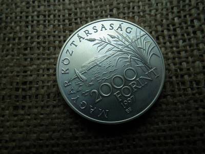 Ezüst 2000 forint 1997 BU , Régi Balatoni Hajók 