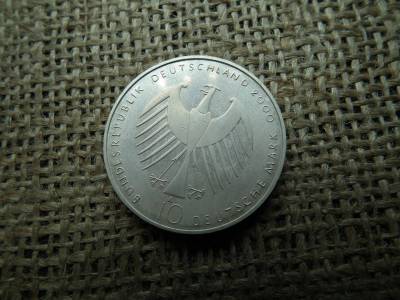 Németország , ezüst 10 márka 2000 A , Deutsche Mark Expo 2000