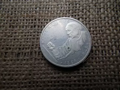 Németország , ezüst 10 márka 1992 G , Deutsche Mark Käthe Kollwitz