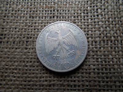 Németország , ezüst 10 márka 1992 G , Deutsche Mark Käthe Kollwitz