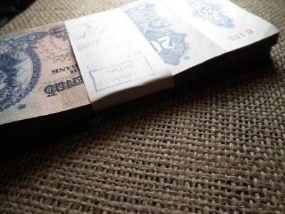 20 pengő 1941 , 50 db , 1 köteg ! Eredeti német , banki kötegelő , 1945 április ! Nagyon szép darabok is ! 