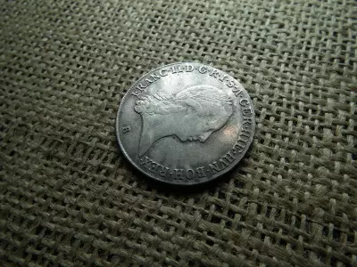 II. Ferenc , ezüst 1/2 tallér 1797 B , Körmöcbánya ! Nem volt füles , sem foglalatban , thaler 